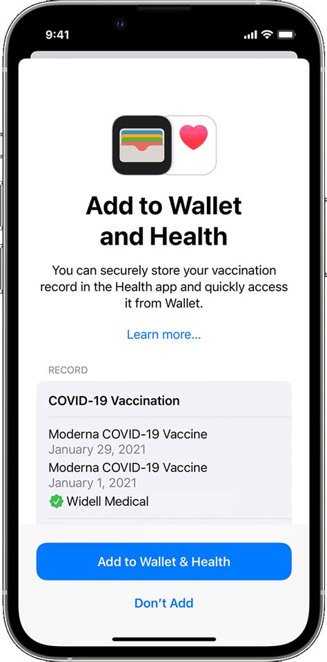 How to add your digital vaccine record to the Wallet or Health app 